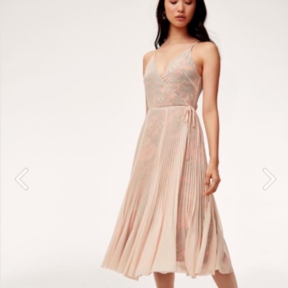 Wilfred Blush Pink Pleated Wedding Dress